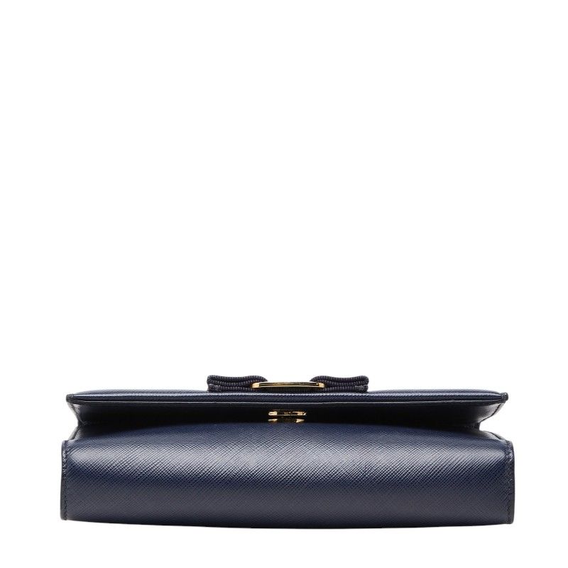 salvatore ferragamo au-22-b558 navy shoulder bag rear view