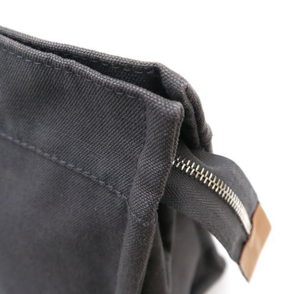 hermes grey bag interior details