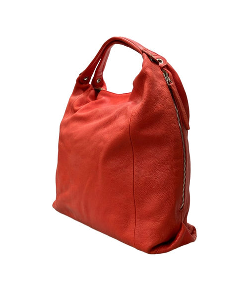 furla orange tote bag rear view