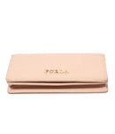 furla beige card holder rear view
