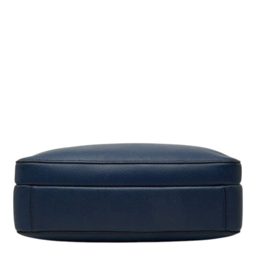 prada navy shoulder bag rear view
