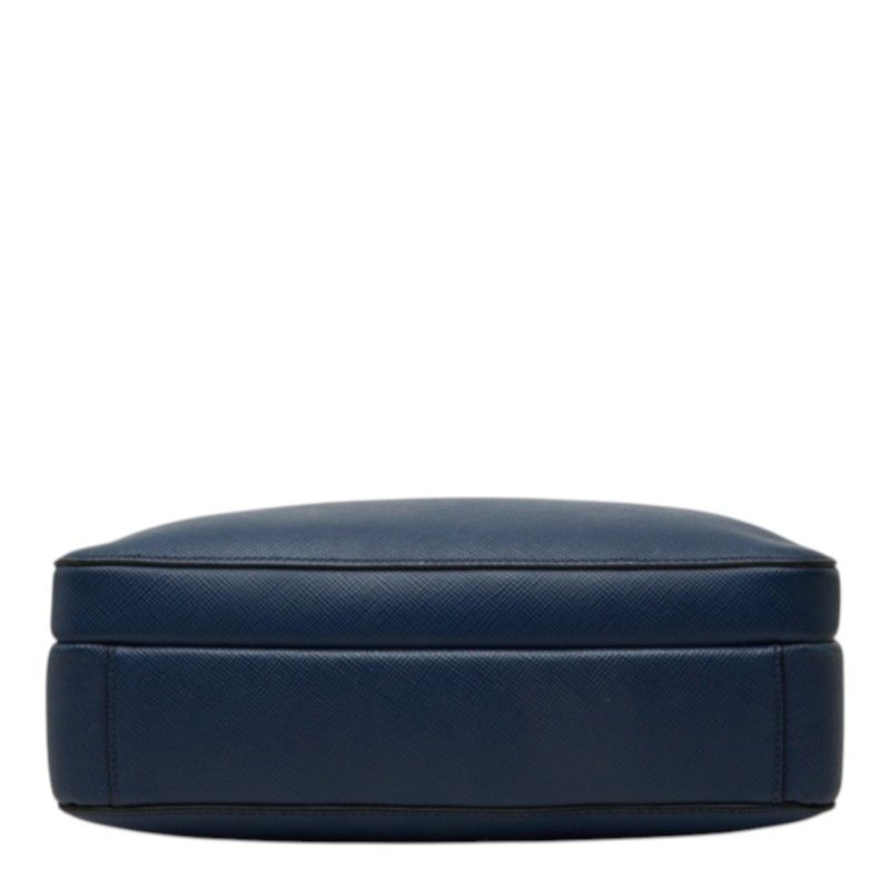 prada navy shoulder bag rear view