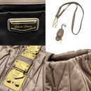 miu miu beige / pink handbag interior details
