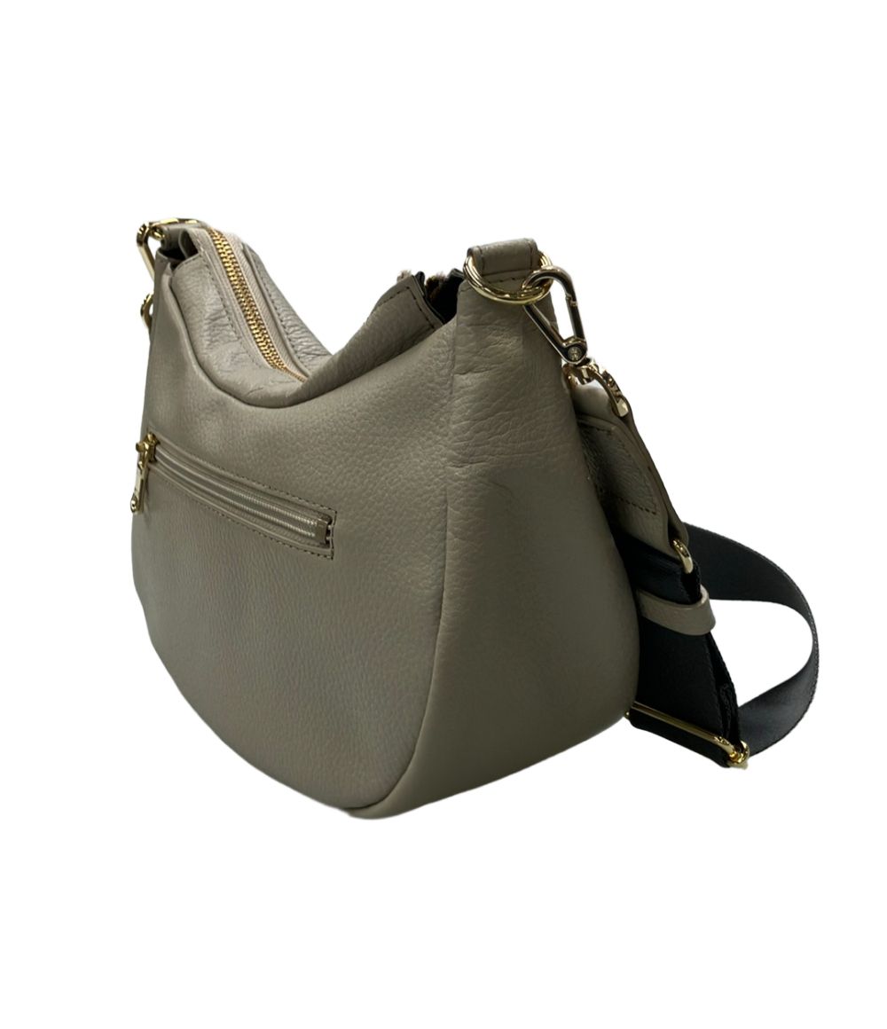 russet beige shoulder bag rear view