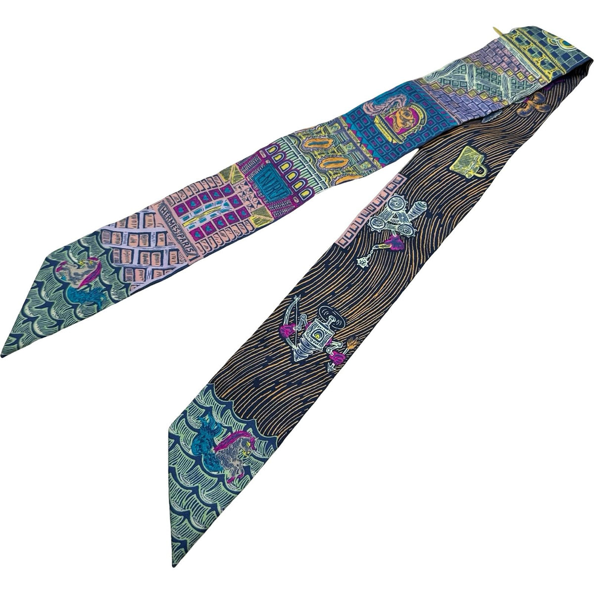 hermes scarf front view