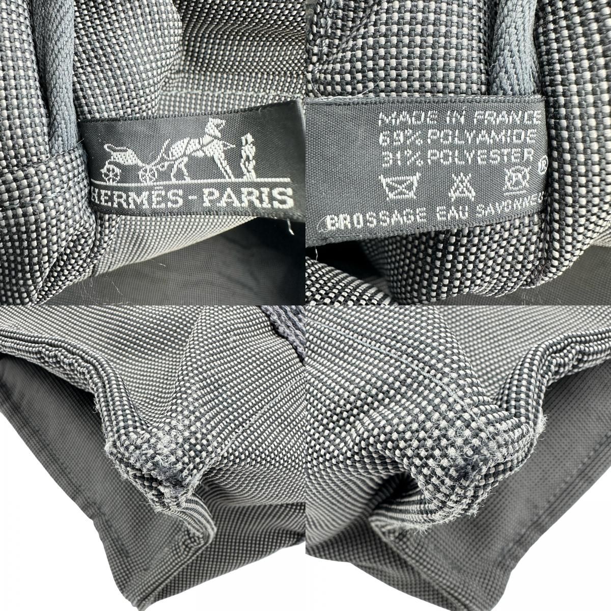 hermes grey backpack markings and labels