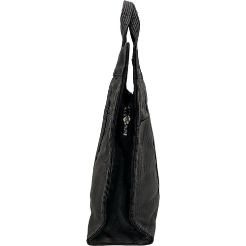 hermes grey tote bag side view