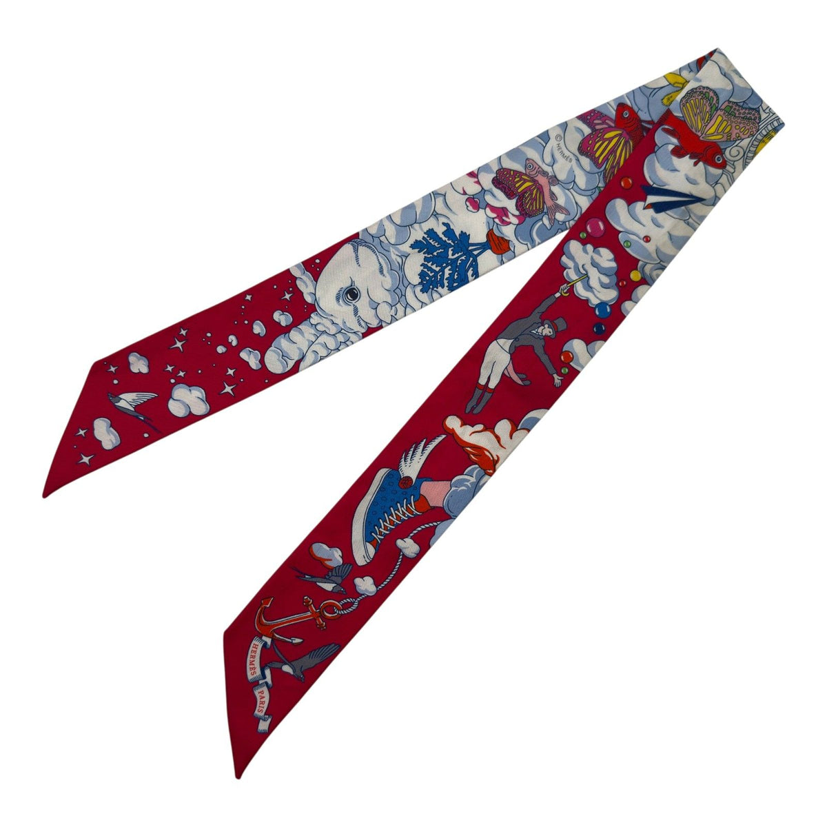 hermes scarf front view