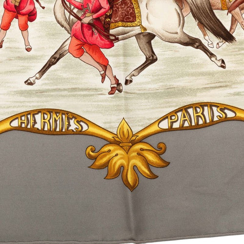 hermes grey scarf rear view