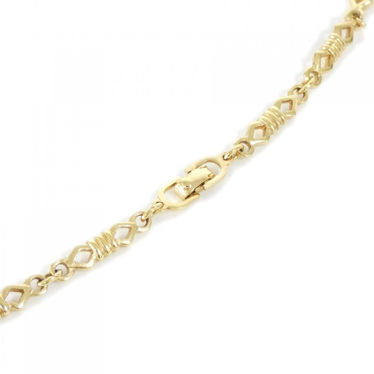 christian dior gold necklace rear view