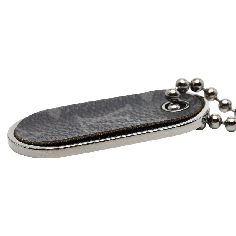 louis vuitton grey keychain side view