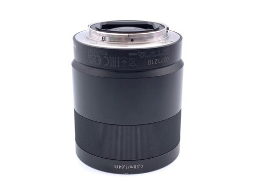 sony sel55f18z lens front view