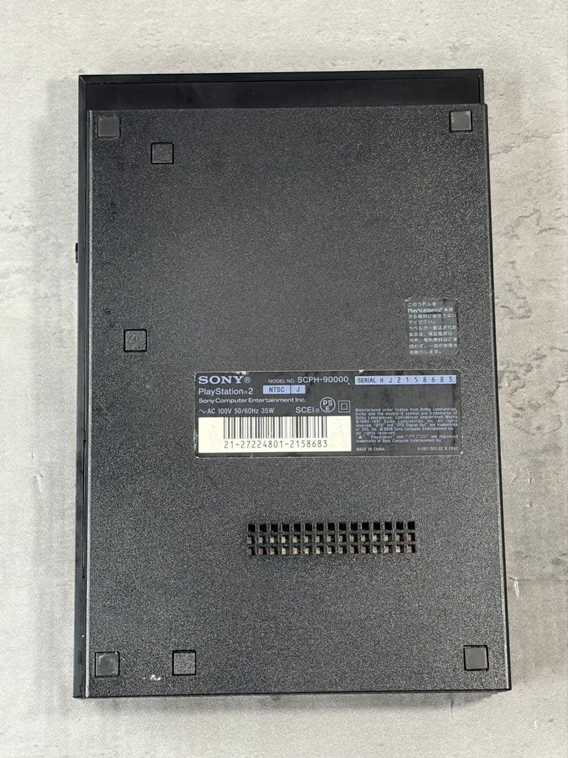 sony scph-90000 video game console markings and labels