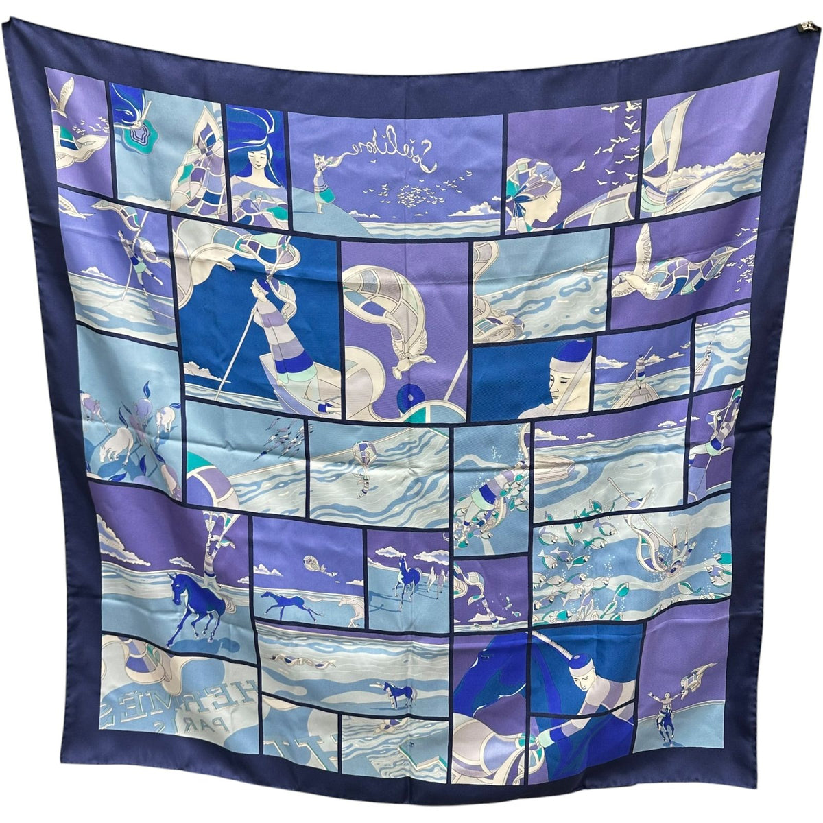 hermes scarf front view