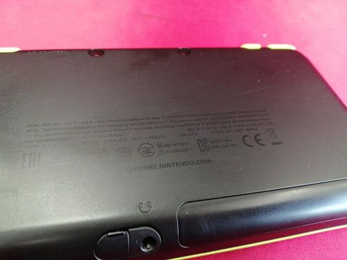 nintendo jan-001 handheld console markings and labels