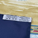 hermes navy scarf interior details