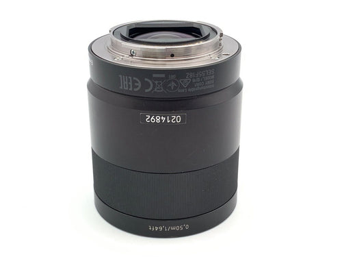 sony sel55f18z lens front view