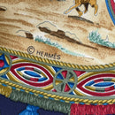 hermes navy scarf interior details