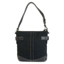coach black shoulder bag front view