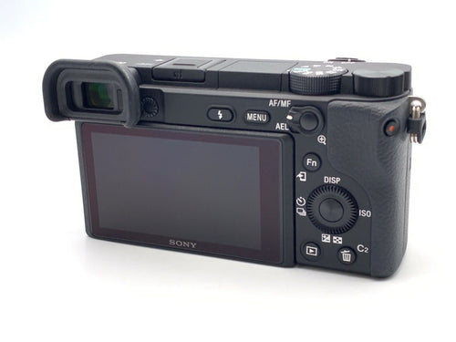 sony ilce-6400 mirrorless camera front view