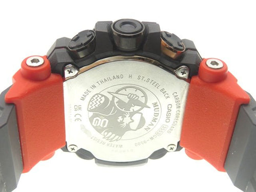 casio gw-9500-1a4jf orange watch front view