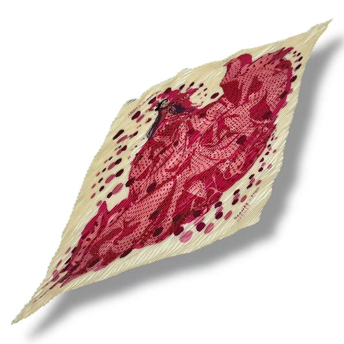 hermes pink scarf front view