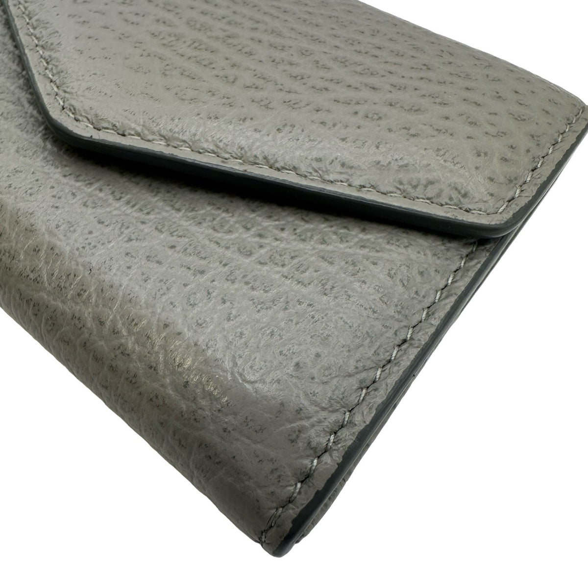 maison margiela s56ui0149 grey card holder interior details