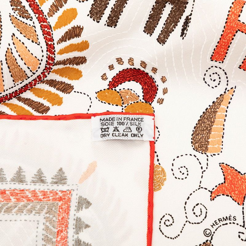 hermes scarf markings and labels