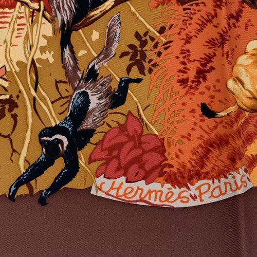hermes scarf interior details