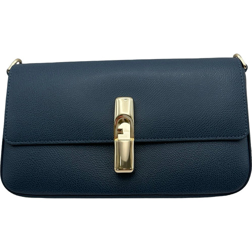 furla navy shoulder bag front view