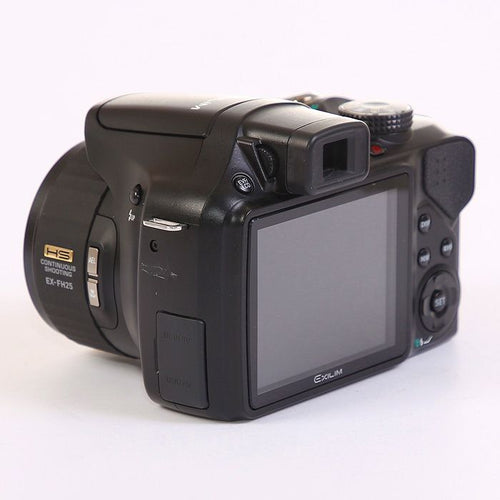 casio ex-fh25bk compact digital camera rear view
