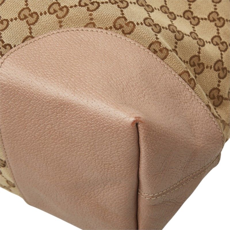 gucci beige / pink handbag side view