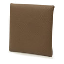 hermes grey coin purse front view