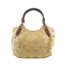 coach beige tote bag front view