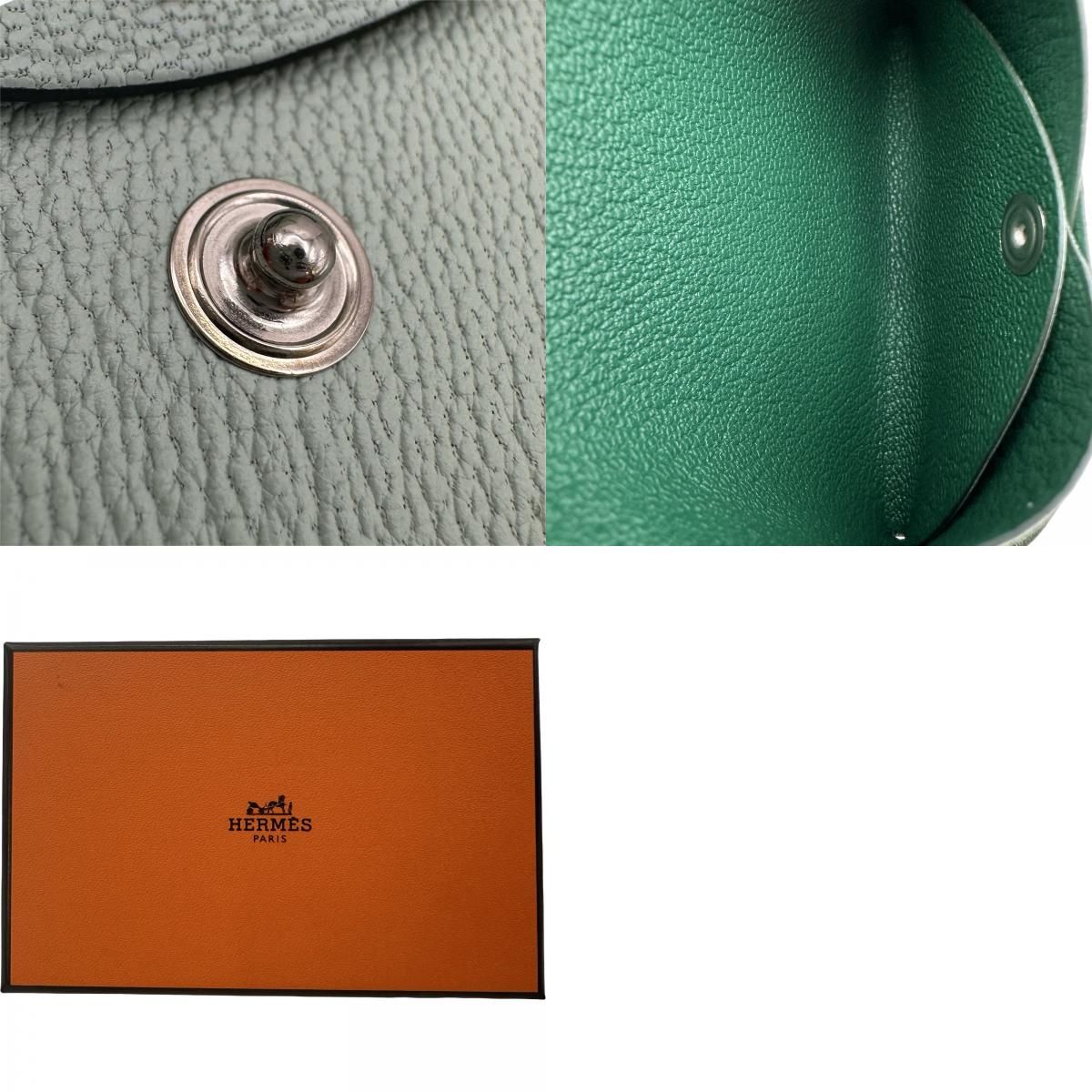 hermes card holder markings and labels