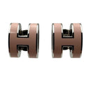 hermes pink earrings