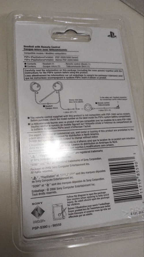 sony psp-2000 handheld console rear view