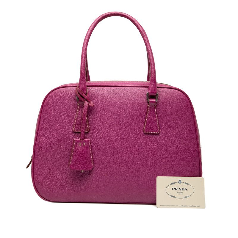 prada pink handbag interior details