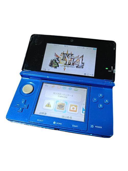 nintendo ctr-001 blue handheld console rear view