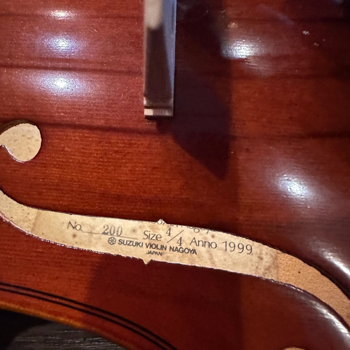 suzuki no.200 string instrument accessories included