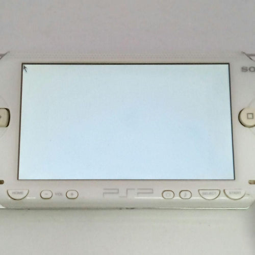 sony psp-1000 white handheld console front view