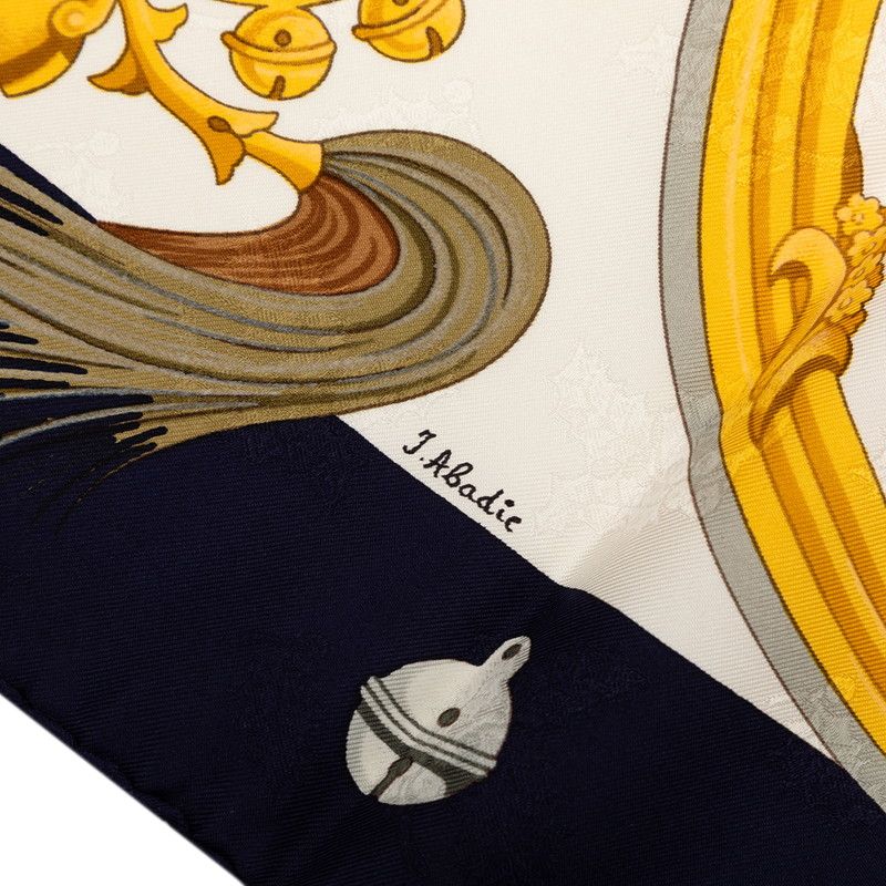 hermes navy scarf side view