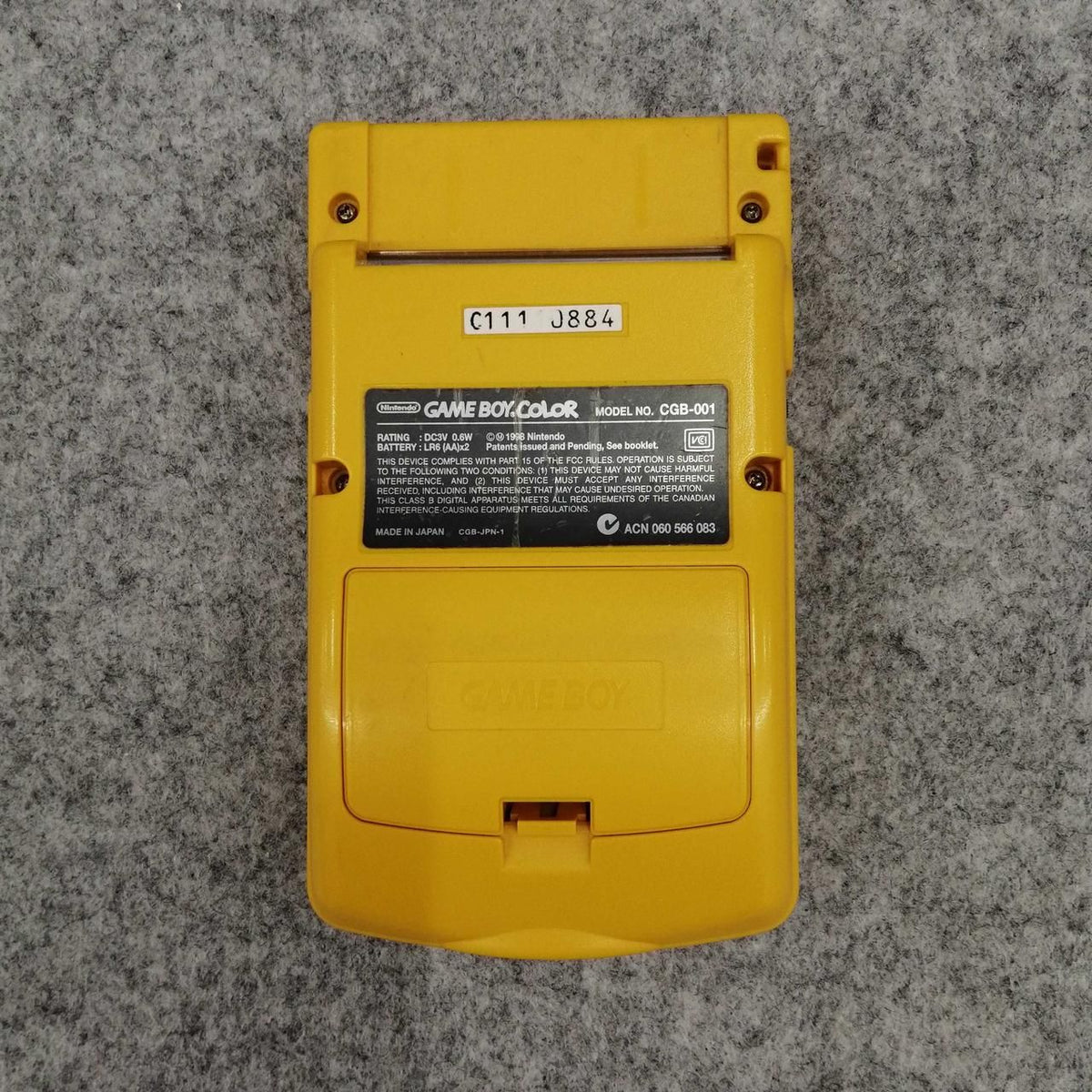 nintendo cgb-001 handheld console functional details