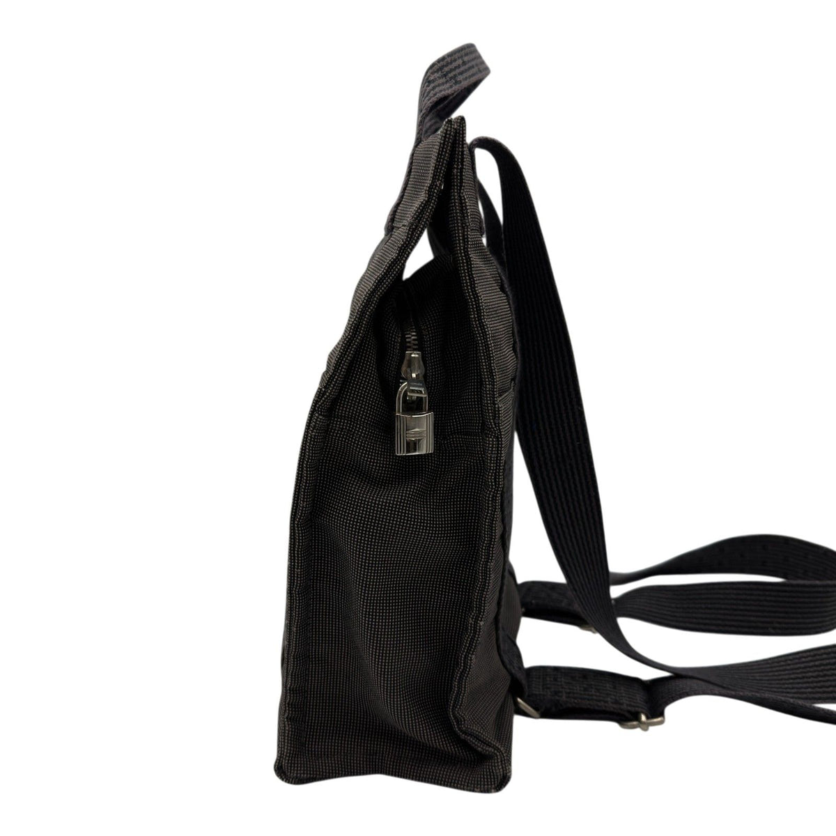 hermes grey backpack front view