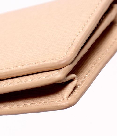 furla beige card holder interior details