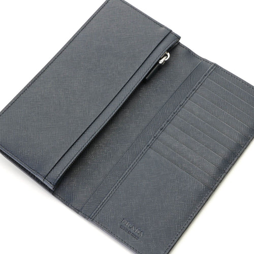 prada 2mv836 navy wallet side view
