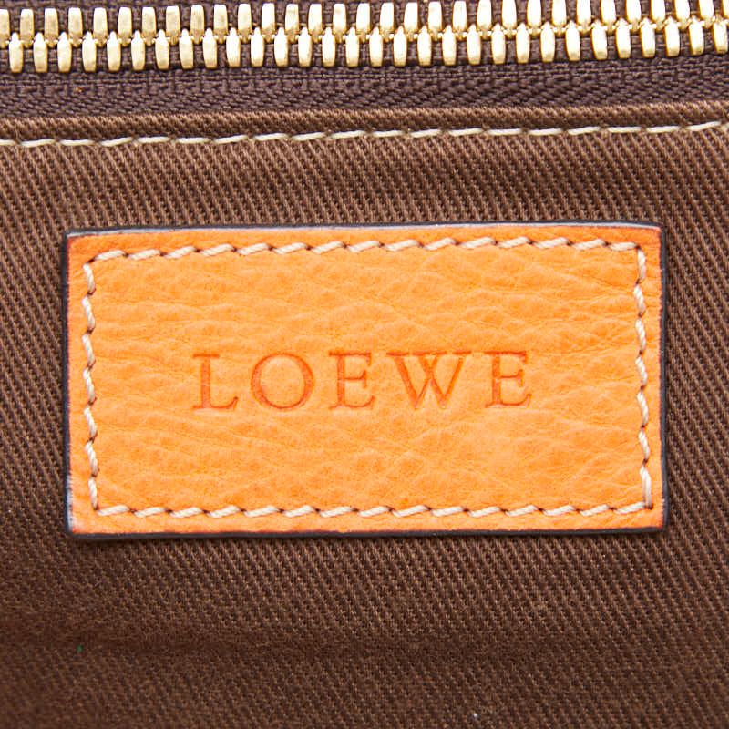 loewe beige / orange tote bag markings and labels