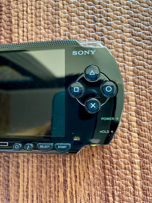 sony psp-1000 handheld console markings and labels