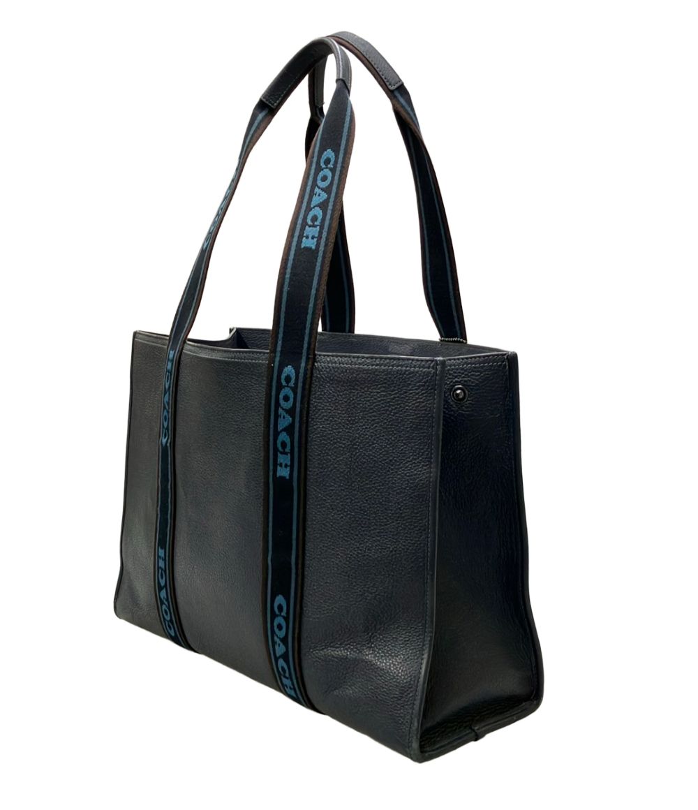 coach cm716 navy tote bag rear view