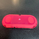 sony pch-2000 black / pink handheld console rear view